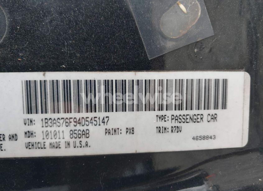 Photo 9 of 2004 Dodge Neon R/T (VIN 1B3AS76F94D545147)