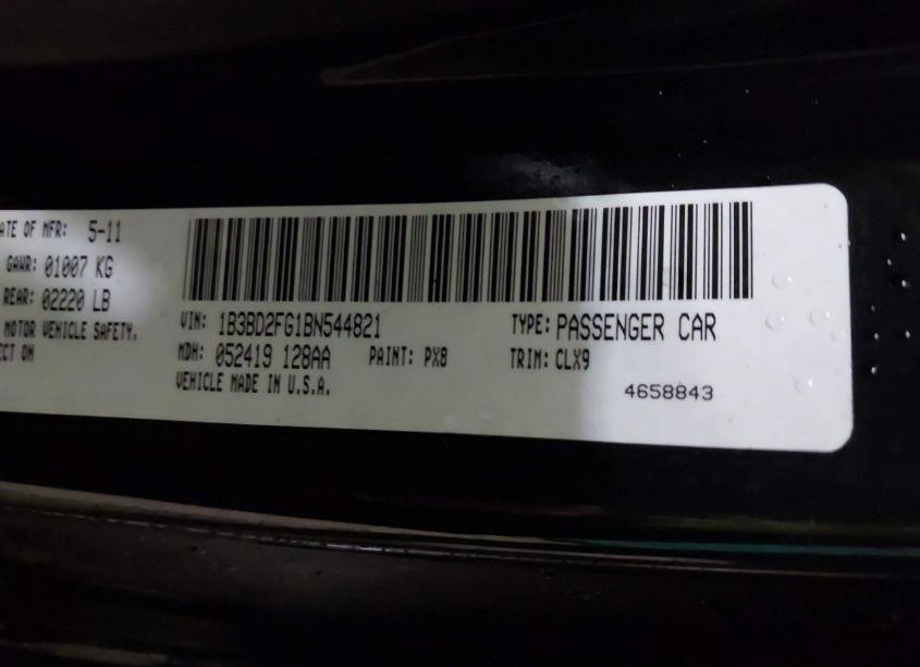 Photo 9 of 2011 Dodge Avenger LUX (VIN 1B3BD2FG1BN544821)