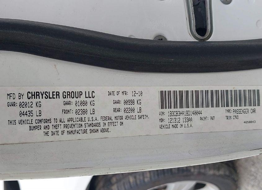 Photo 9 of 2011 Dodge Caliber MAINSTREET (VIN 1B3CB3HA1BD140044)