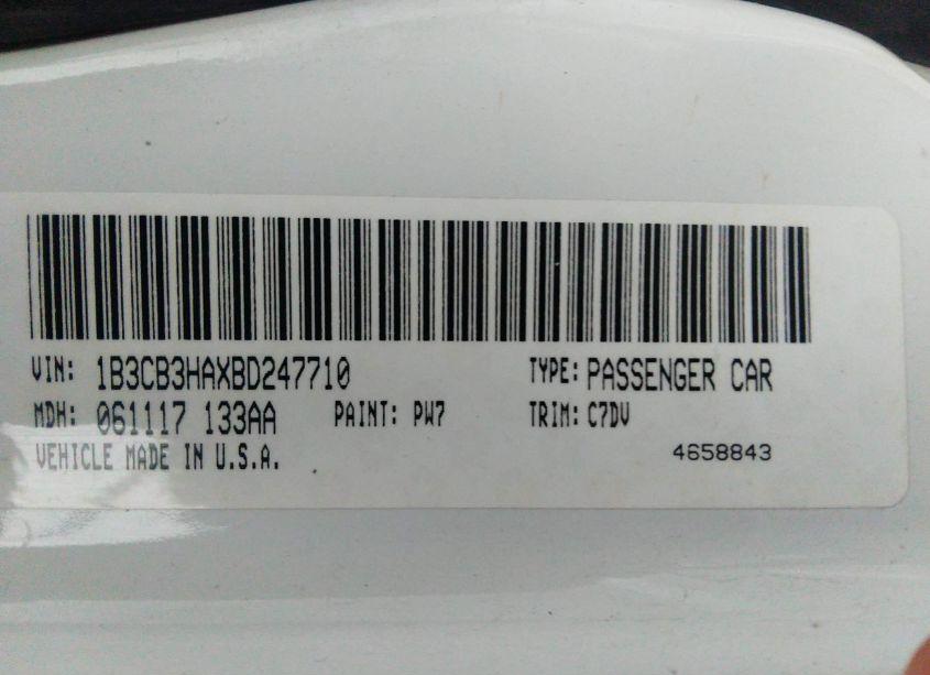 Photo 9 of 2011 Dodge Caliber MAINSTREET (VIN 1B3CB3HAXBD247710)
