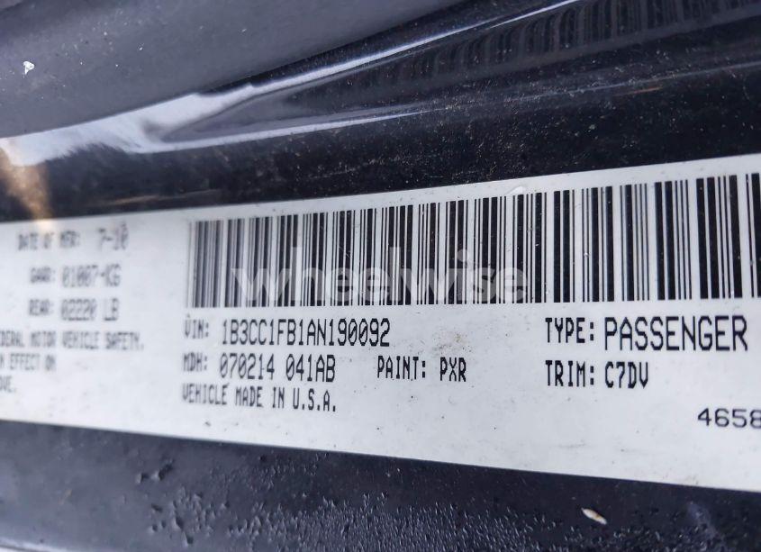 Photo 9 of 2010 Dodge Avenger EXPRESS (VIN 1B3CC1FB1AN190092)