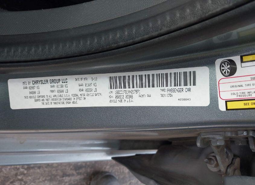 Photo 9 of 2010 Dodge Avenger EXPRESS (VIN 1B3CC1FB1AN217971)