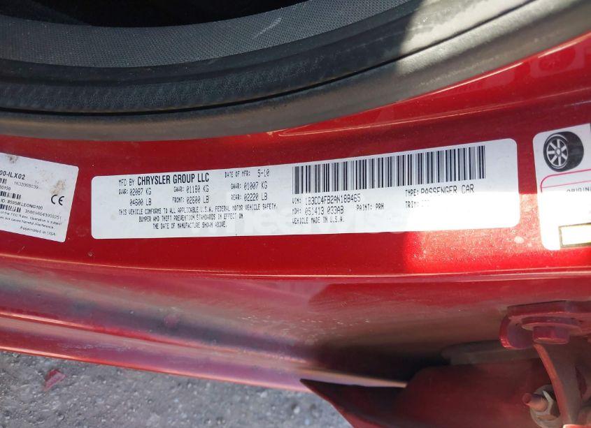 Photo 9 of 2010 Dodge Avenger SXT (VIN 1B3CC4FB2AN188465)