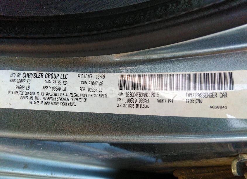 Photo 9 of 2010 Dodge Avenger SXT (VIN 1B3CC4FB3AN117615)