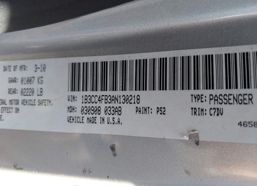 Photo 9 of 2010 Dodge Avenger SXT (VIN 1B3CC4FB3AN130218)