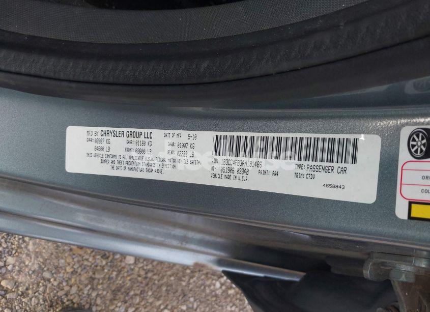 Photo 9 of 2010 Dodge Avenger SXT (VIN 1B3CC4FB3AN191486)