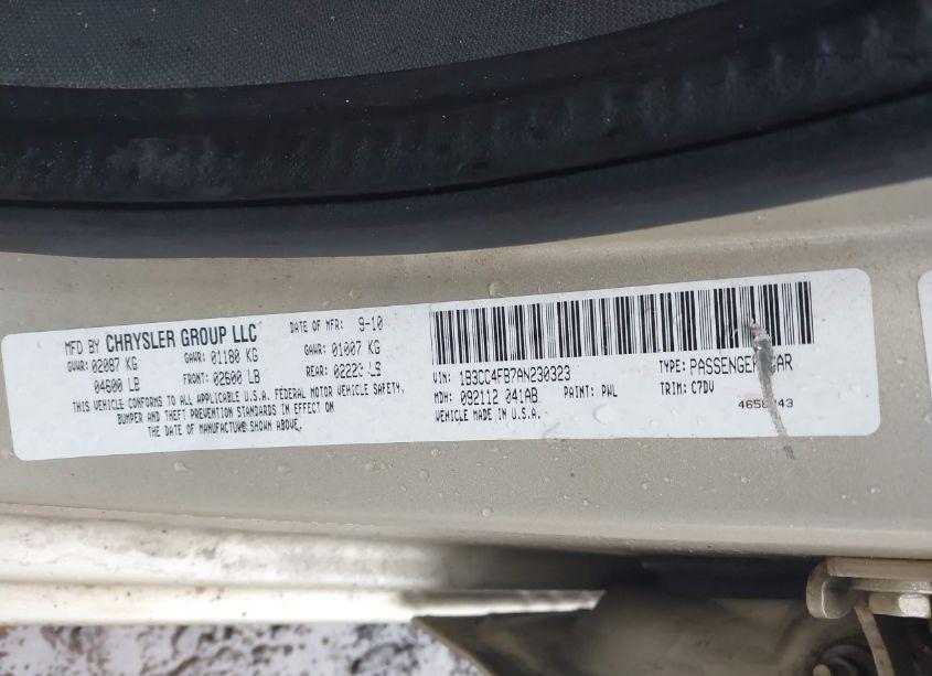 Photo 9 of 2010 Dodge Avenger SXT (VIN 1B3CC4FB7AN230323)