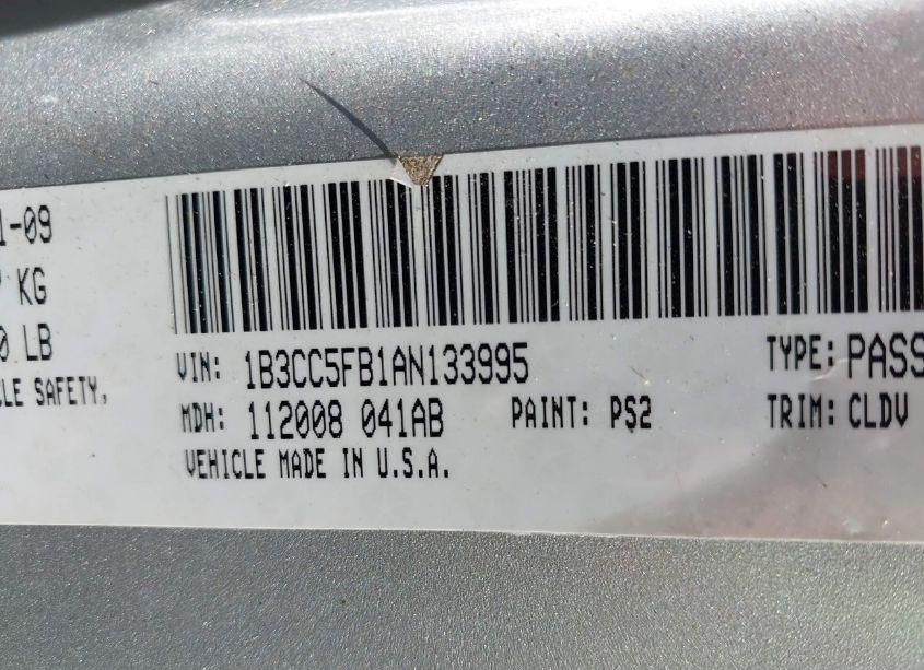 Photo 9 of 2010 Dodge Avenger R/T (VIN 1B3CC5FB1AN133995)