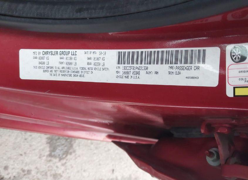 Photo 9 of 2010 Dodge Avenger R/T (VIN 1B3CC5FB1AN231330)