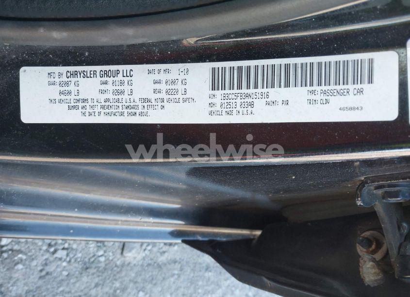 Photo 9 of 2010 Dodge Avenger R/T (VIN 1B3CC5FB3AN151916)