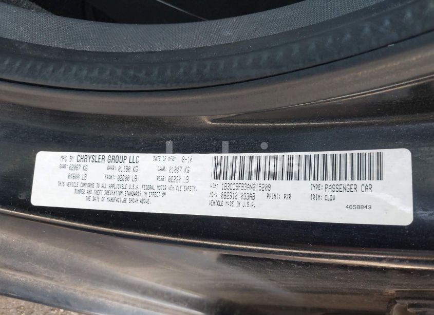 Photo 9 of 2010 Dodge Avenger R/T (VIN 1B3CC5FB3AN215209)