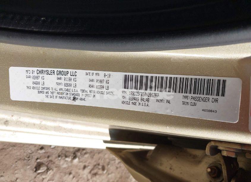 Photo 9 of 2010 Dodge Avenger R/T (VIN 1B3CC5FB5AN206267)