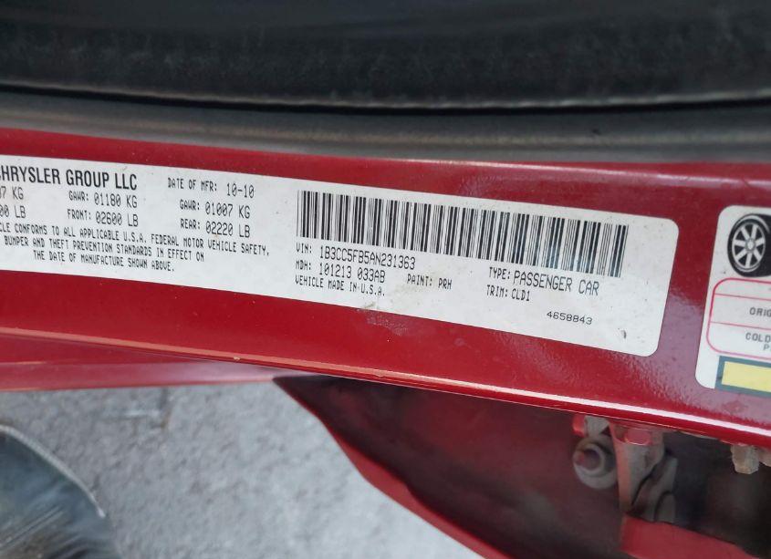 Photo 9 of 2010 Dodge Avenger R/T (VIN 1B3CC5FB5AN231363)