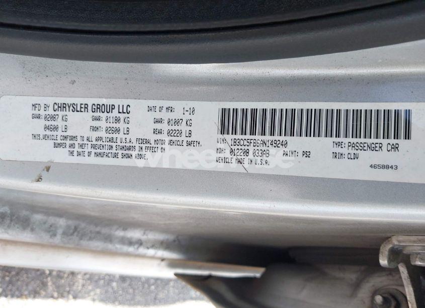 Photo 9 of 2010 Dodge Avenger R/T (VIN 1B3CC5FB6AN149240)