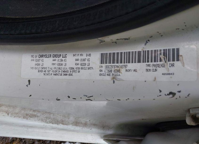 Photo 9 of 2010 Dodge Avenger R/T (VIN 1B3CC5FB7AN102797)