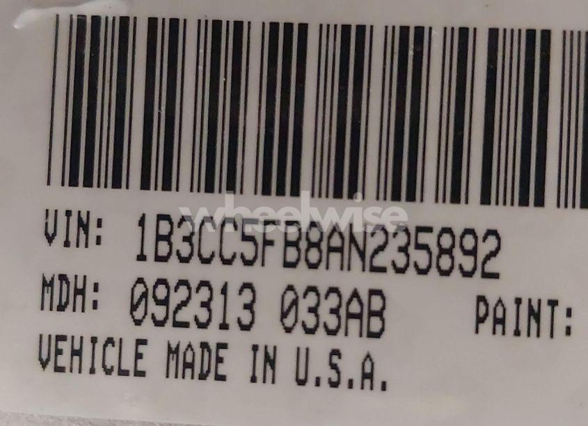 Photo 9 of 2010 Dodge Avenger R/T (VIN 1B3CC5FB8AN235892)