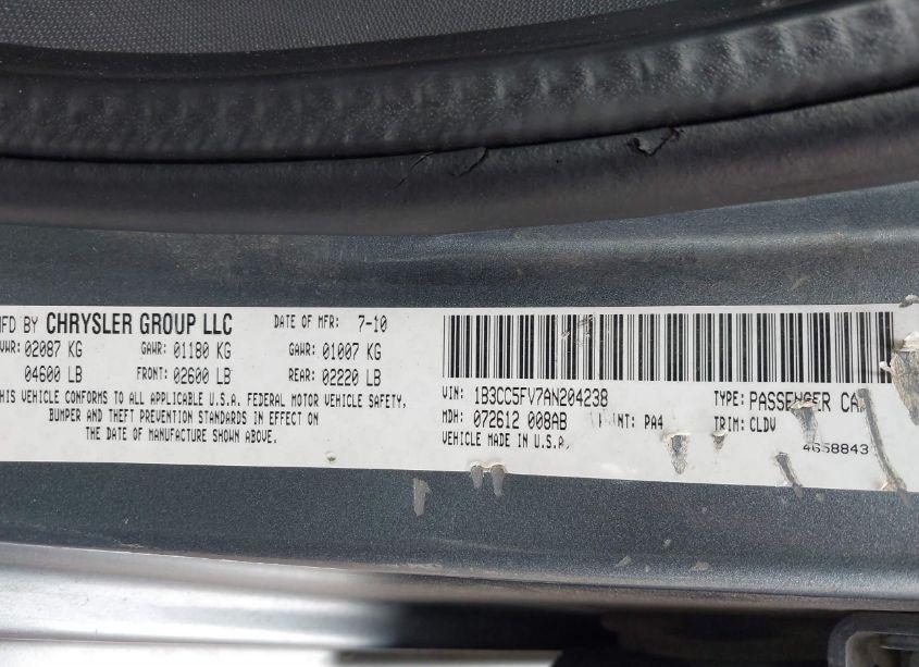 Photo 9 of 2010 Dodge Avenger R/T (VIN 1B3CC5FV7AN204238)