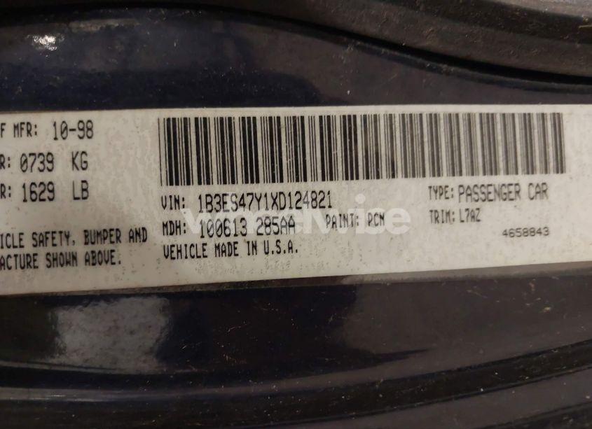 Photo 9 of 1999 Dodge Neon HIGHLINE (VIN 1B3ES47Y1XD124821)