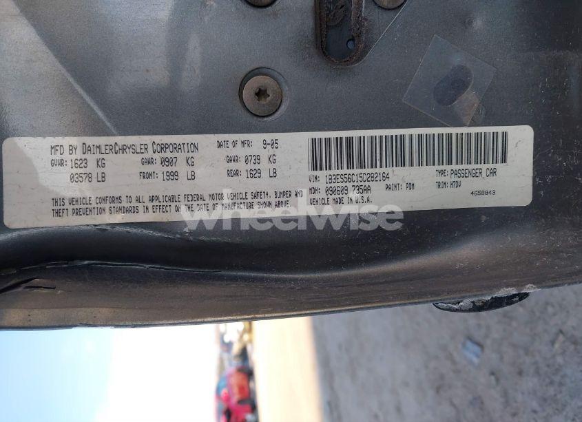 Photo 9 of 2005 Dodge Neon SXT (VIN 1B3ES56C15D282164)