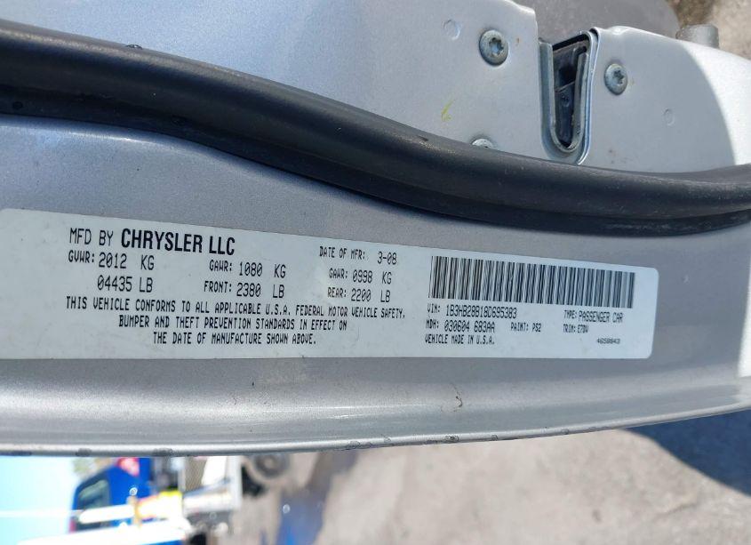 Photo 9 of 2008 Dodge Caliber SE (VIN 1B3HB28B18D695383)