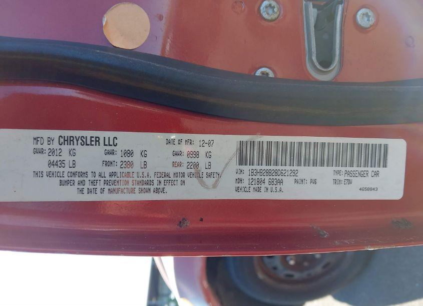 Photo 9 of 2008 Dodge Caliber SE (VIN 1B3HB28B28D621292)