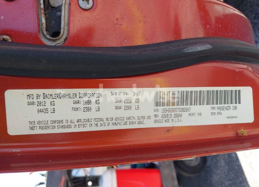 Photo 9 of 2007 Dodge Caliber (VIN 1B3HB28B57D282607)