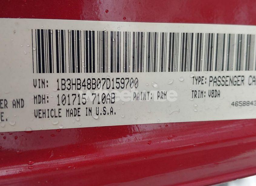 Photo 9 of 2007 Dodge Caliber SXT (VIN 1B3HB48B07D159700)