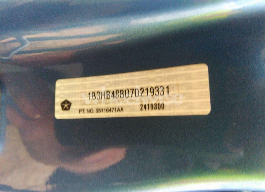 Photo 9 of 2007 Dodge Caliber SXT (VIN 1B3HB48B07D219331)