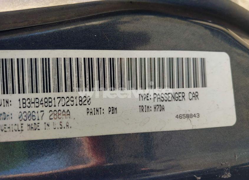 Photo 9 of 2007 Dodge Caliber SXT (VIN 1B3HB48B17D291820)