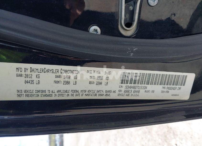 Photo 9 of 2007 Dodge Caliber SXT (VIN 1B3HB48B27D151534)