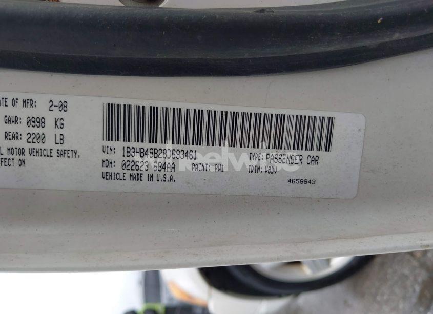 Photo 9 of 2008 Dodge Caliber SXT (VIN 1B3HB48B28D693461)