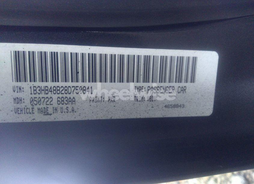 Photo 9 of 2008 Dodge Caliber SXT (VIN 1B3HB48B28D750841)