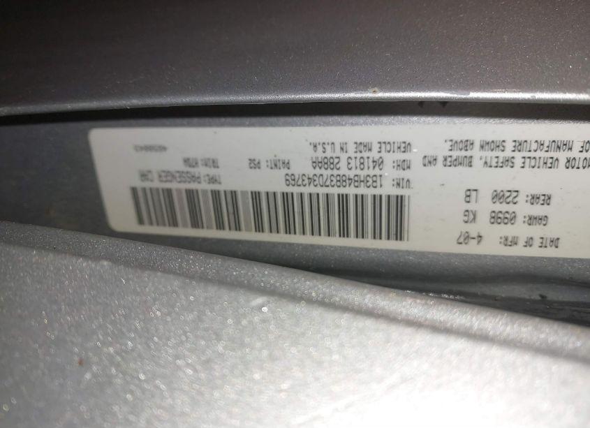 Photo 9 of 2007 Dodge Caliber SXT (VIN 1B3HB48B37D343769)