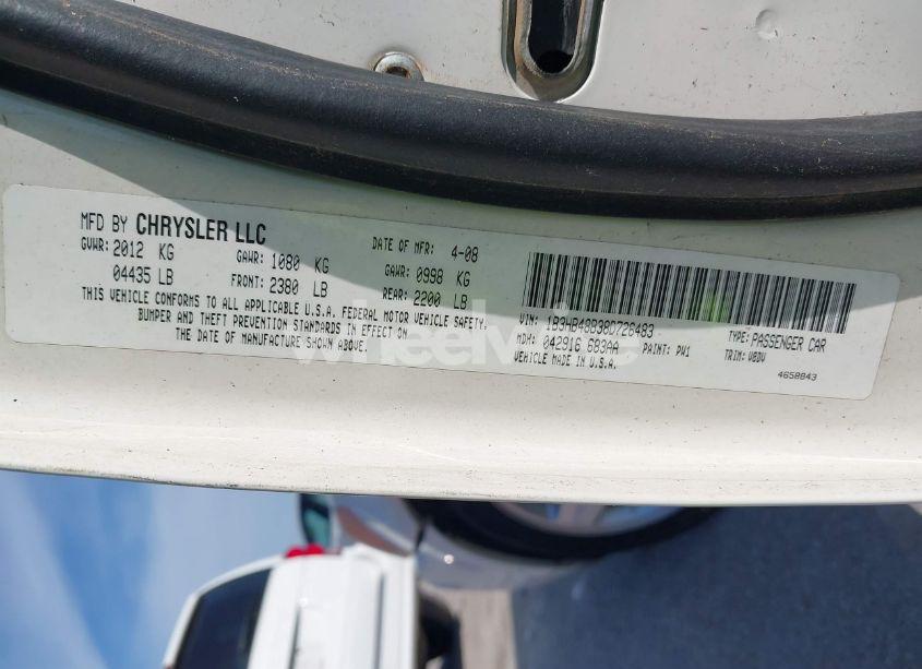 Photo 9 of 2008 Dodge Caliber SXT (VIN 1B3HB48B38D726483)