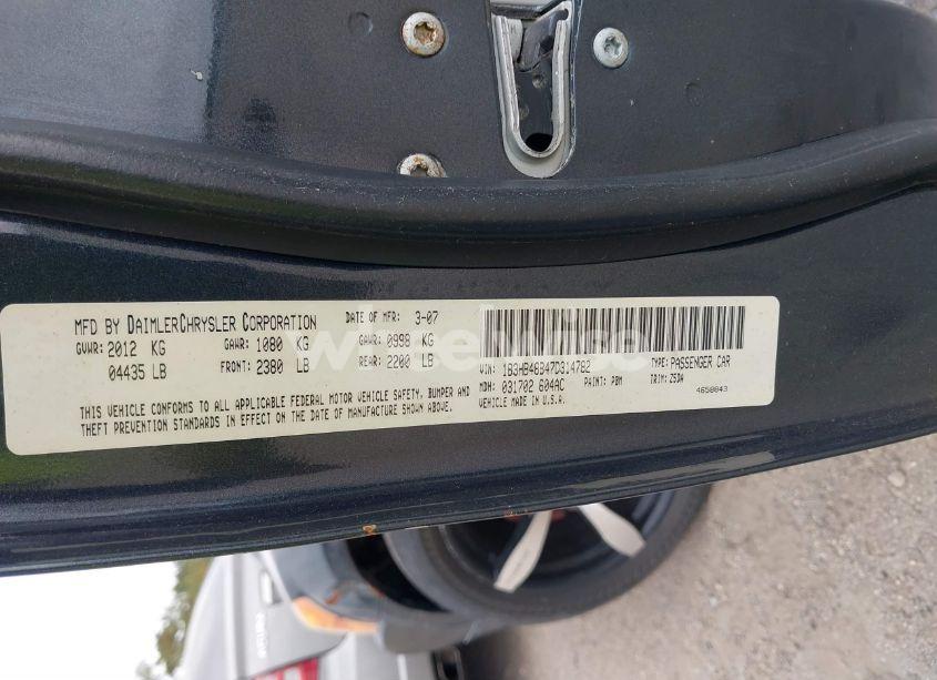 Photo 9 of 2007 Dodge Caliber SXT (VIN 1B3HB48B47D314782)