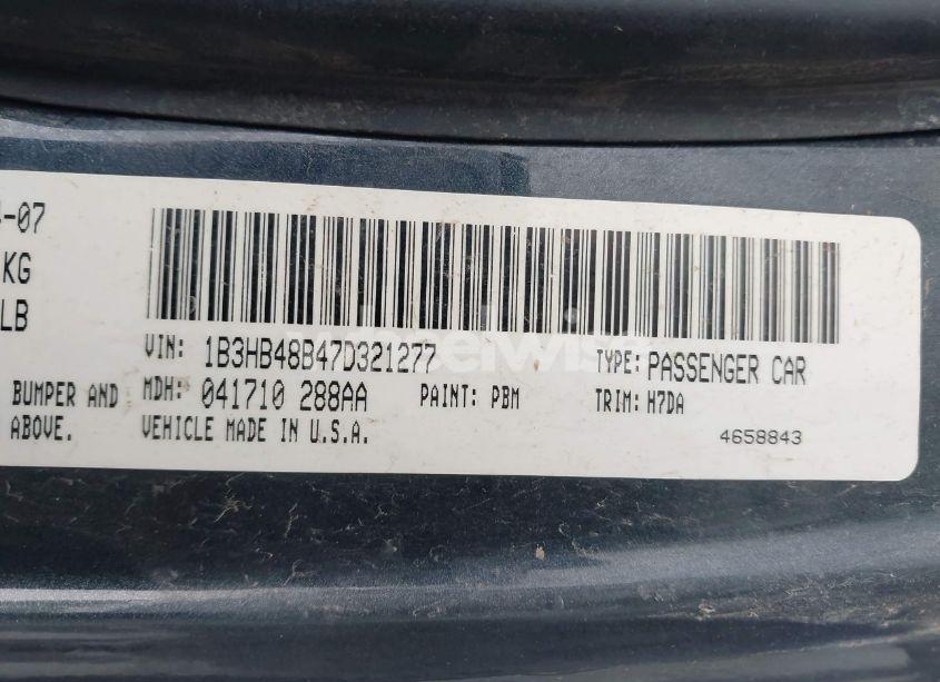 Photo 9 of 2007 Dodge Caliber SXT (VIN 1B3HB48B47D321277)
