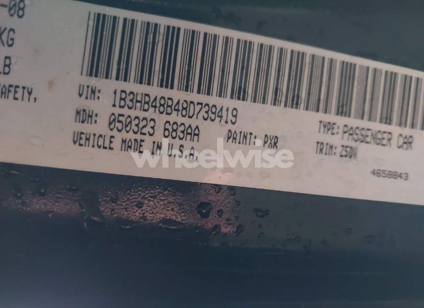 Photo 9 of 2008 Dodge Caliber SXT (VIN 1B3HB48B48D739419)