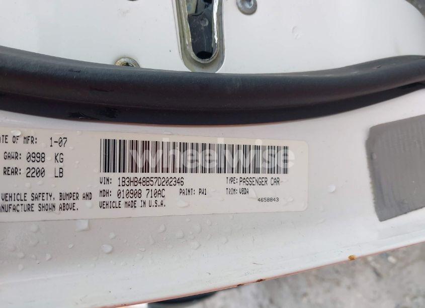 Photo 9 of 2007 Dodge Caliber SXT (VIN 1B3HB48B57D202346)