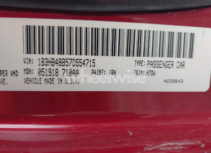 Photo 9 of 2007 Dodge Caliber SXT (VIN 1B3HB48B57D554715)