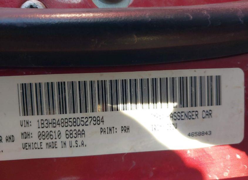 Photo 9 of 2008 Dodge Caliber SXT (VIN 1B3HB48B58D527984)