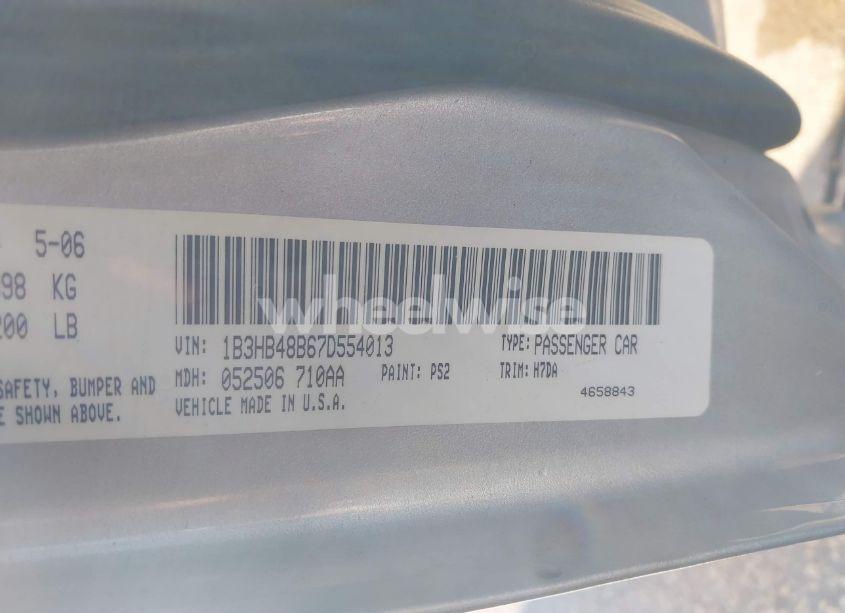 Photo 9 of 2007 Dodge Caliber SXT (VIN 1B3HB48B67D554013)