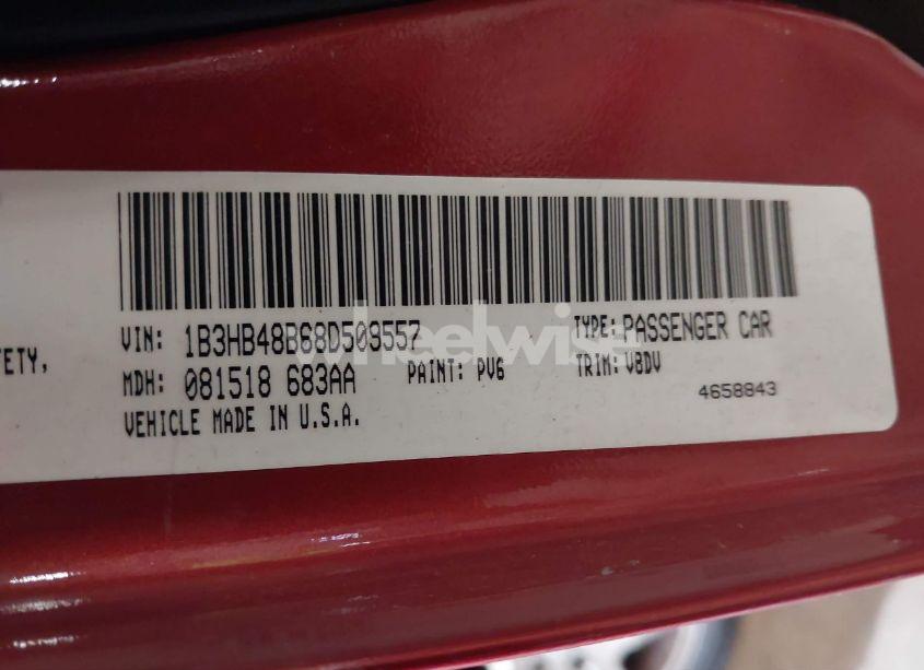 Photo 9 of 2008 Dodge Caliber SXT (VIN 1B3HB48B68D509557)