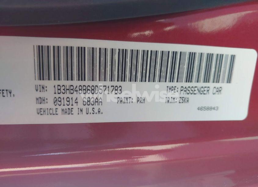 Photo 9 of 2008 Dodge Caliber SXT (VIN 1B3HB48B68D571783)