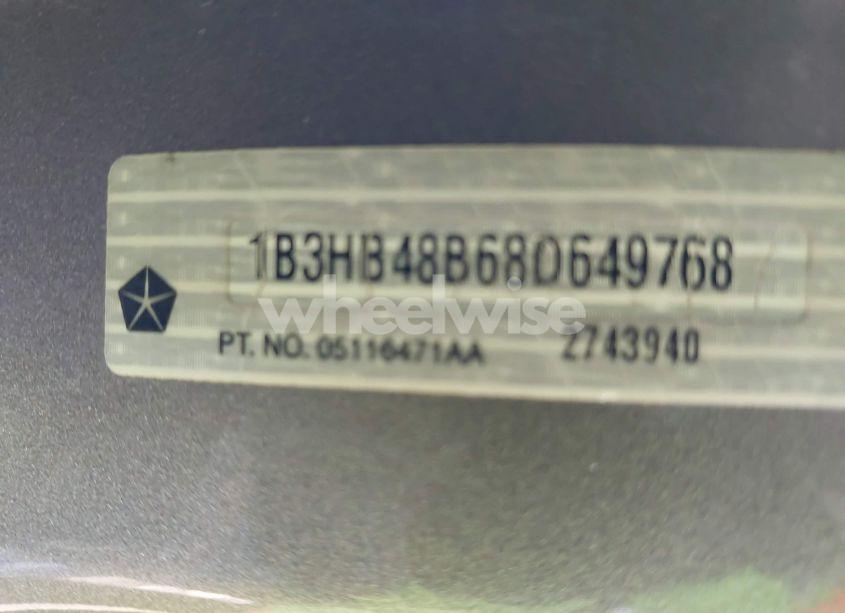 Photo 9 of 2008 Dodge Caliber SXT (VIN 1B3HB48B68D649768)