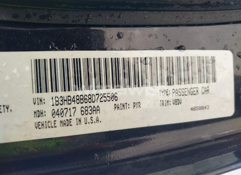 Photo 9 of 2008 Dodge Caliber SXT (VIN 1B3HB48B68D725506)