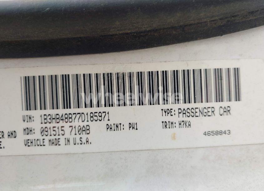 Photo 9 of 2007 Dodge Caliber SXT (VIN 1B3HB48B77D185971)