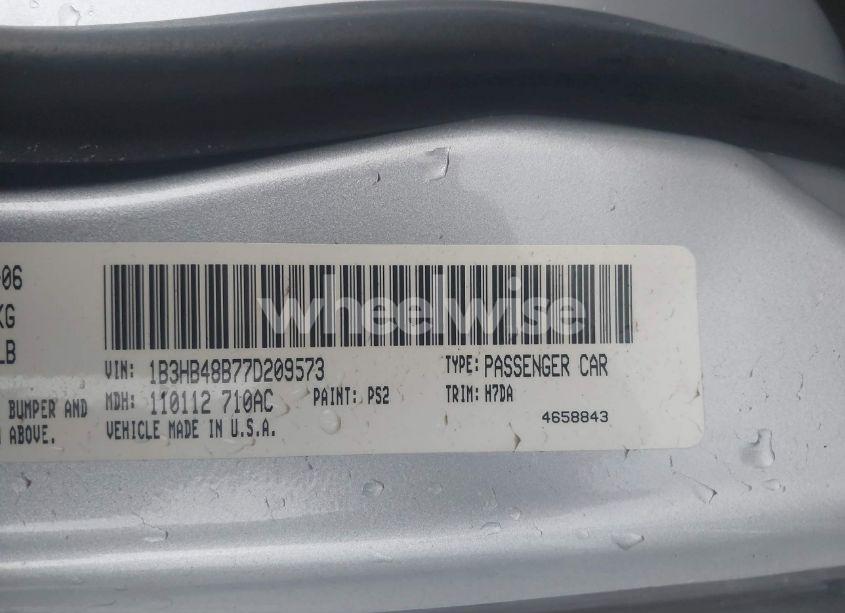 Photo 9 of 2007 Dodge Caliber SXT (VIN 1B3HB48B77D209573)