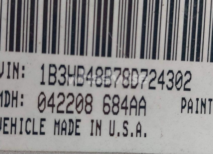 Photo 9 of 2008 Dodge Caliber SXT (VIN 1B3HB48B78D724302)