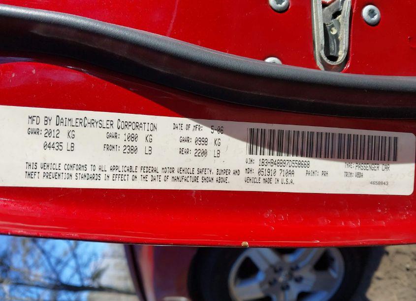 Photo 9 of 2007 Dodge Caliber SXT (VIN 1B3HB48B97D558668)