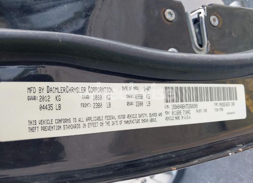 Photo 9 of 2007 Dodge Caliber SXT (VIN 1B3HB48BX7D260209)